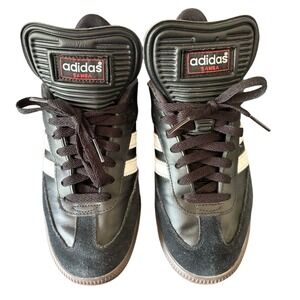 Adidas Samba Classic Mens 6.5 Black White Gum Sole Indoor Soccer Shoes 034563